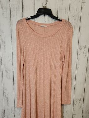 JODIFL Peach Ribbed Knit Dress Medium
